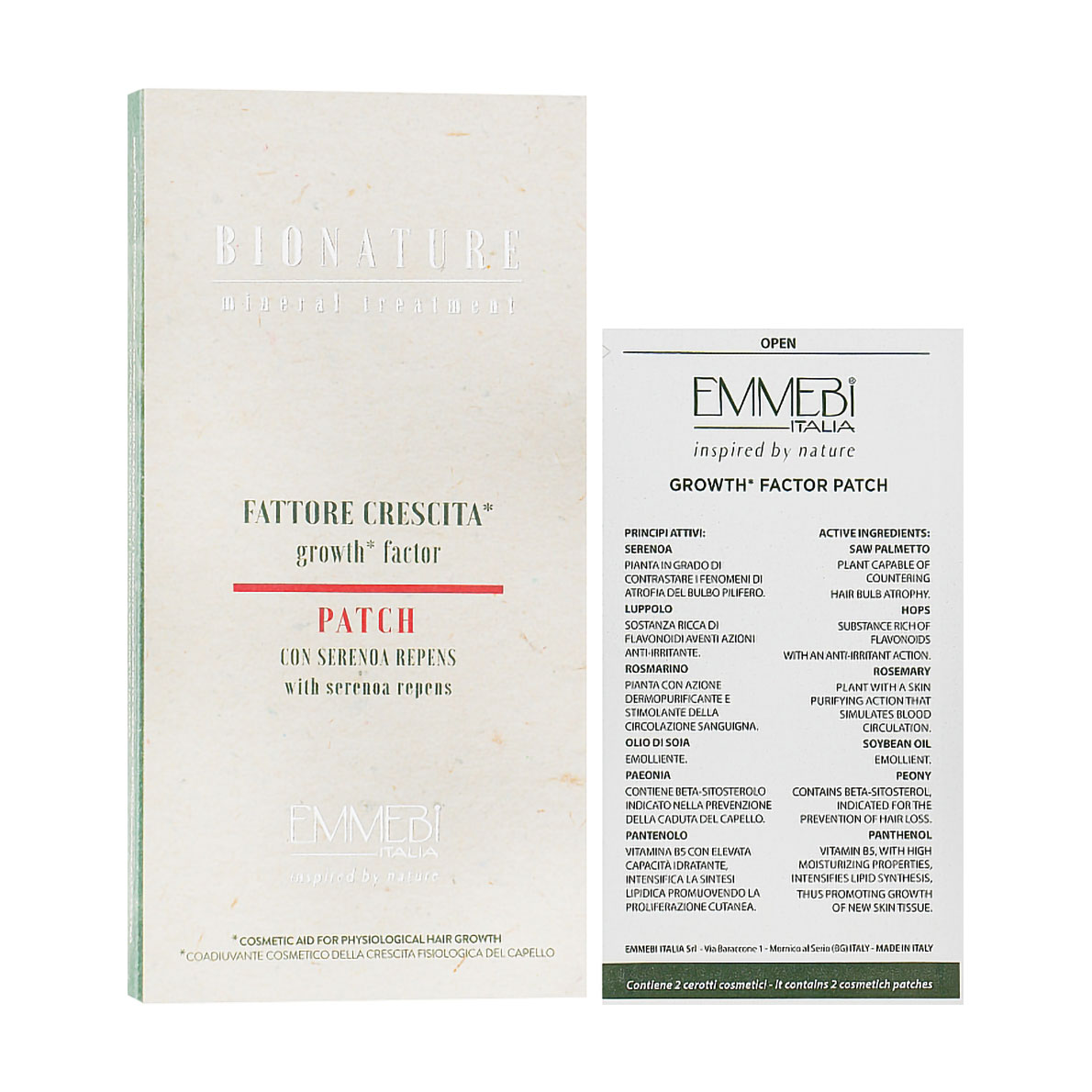 Патчі для шкіри голови Emmebi Italia BioNature Mineral Treatment Growth Factor Patch, 30 шт