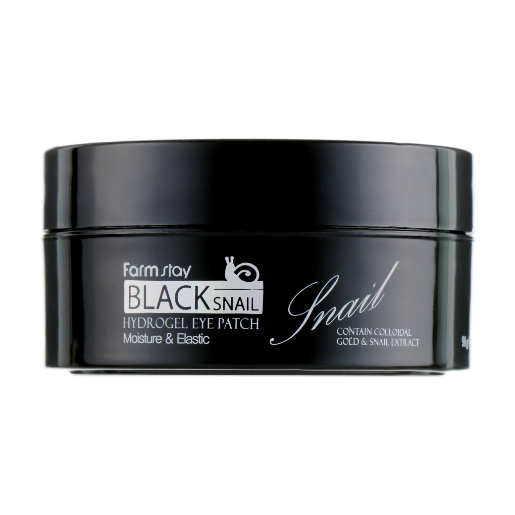 Патчі для шкіри навколо очей FarmStay Black Snail Hydrogel Eye Patch з муцином чорного равлика, 60 шт